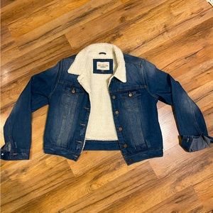 Ashley Vintage Charm Denim Sherpa Jacket L
